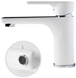 Cмеситель для раковины Grocenberg GB2009 Белый хром